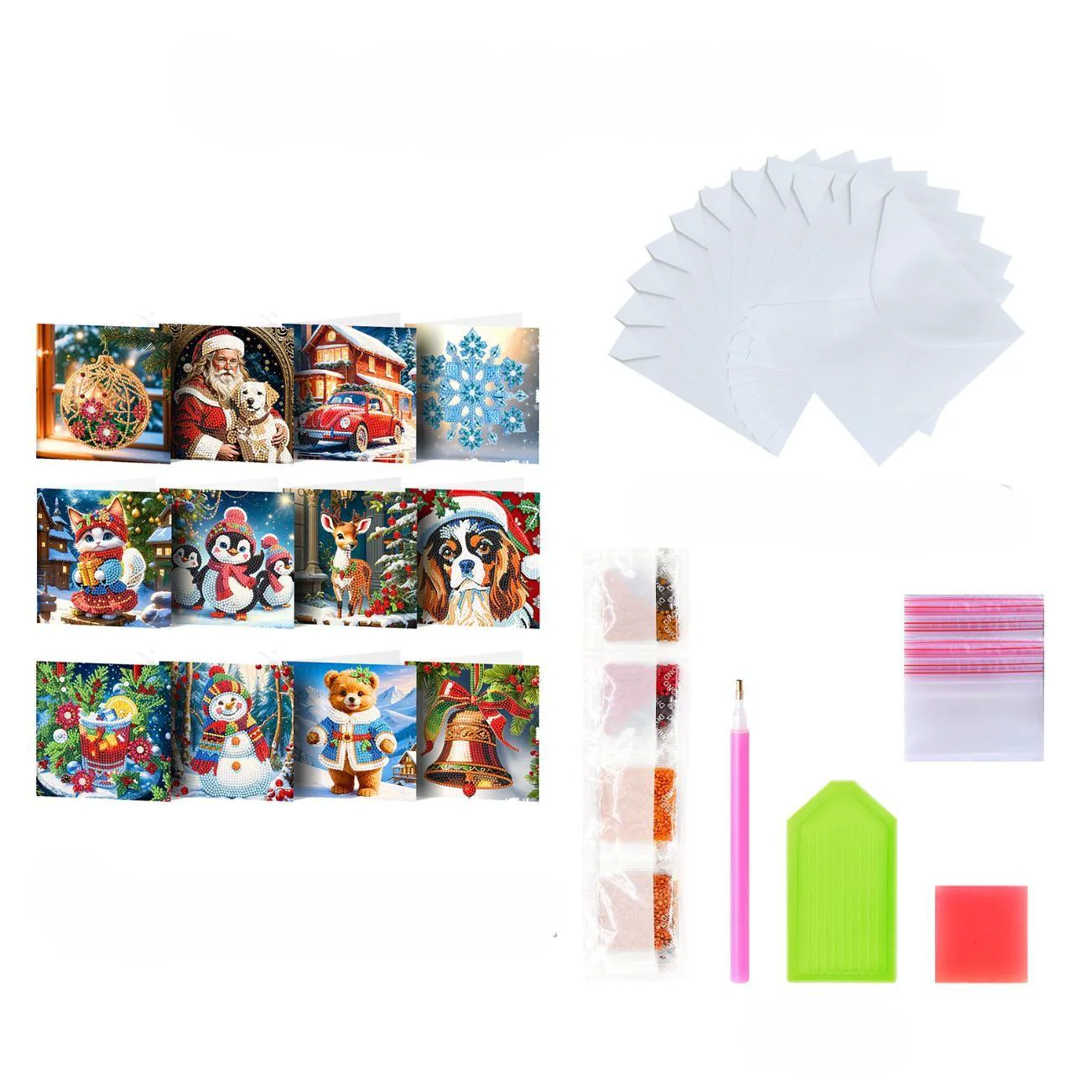 12 Kerstkaarten - Kerstmagie set - Image 11