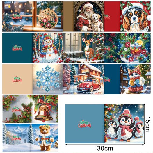 12 Kerstkaarten - Kerstmagie set - Image 2