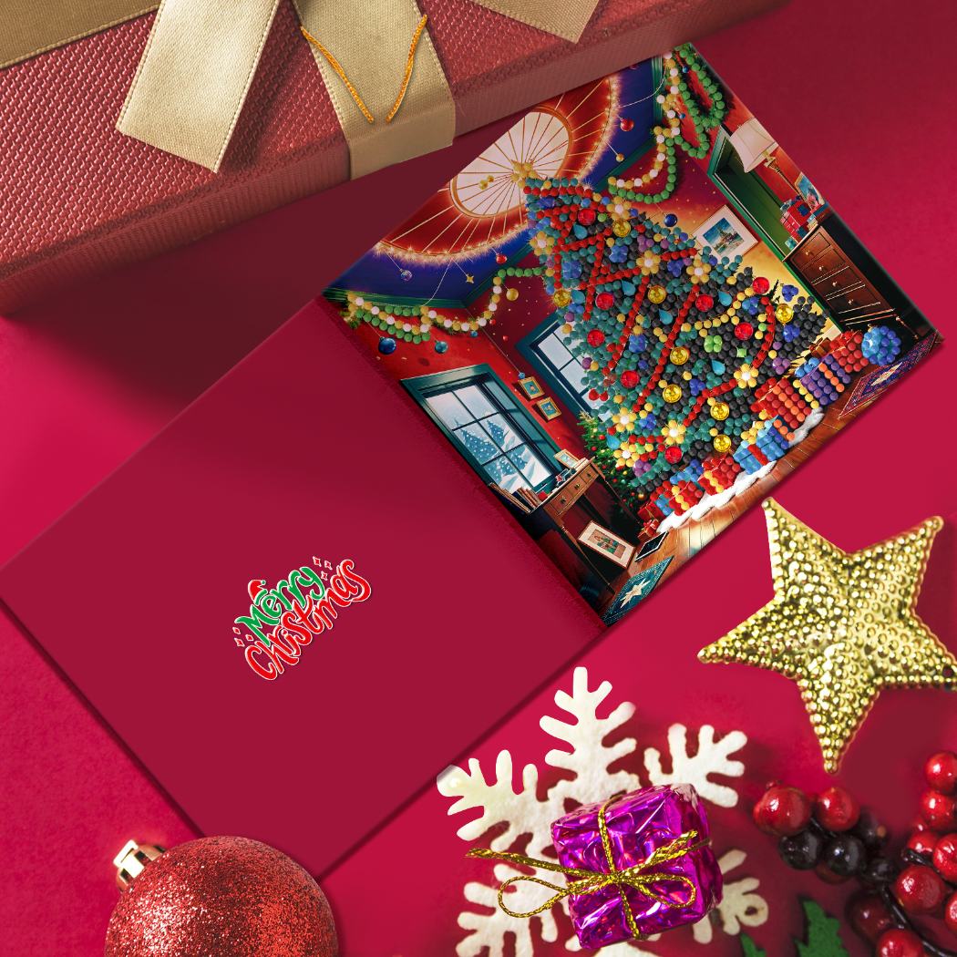 12 Kerstkaarten - Kerstman & Diertjes set - Image 4