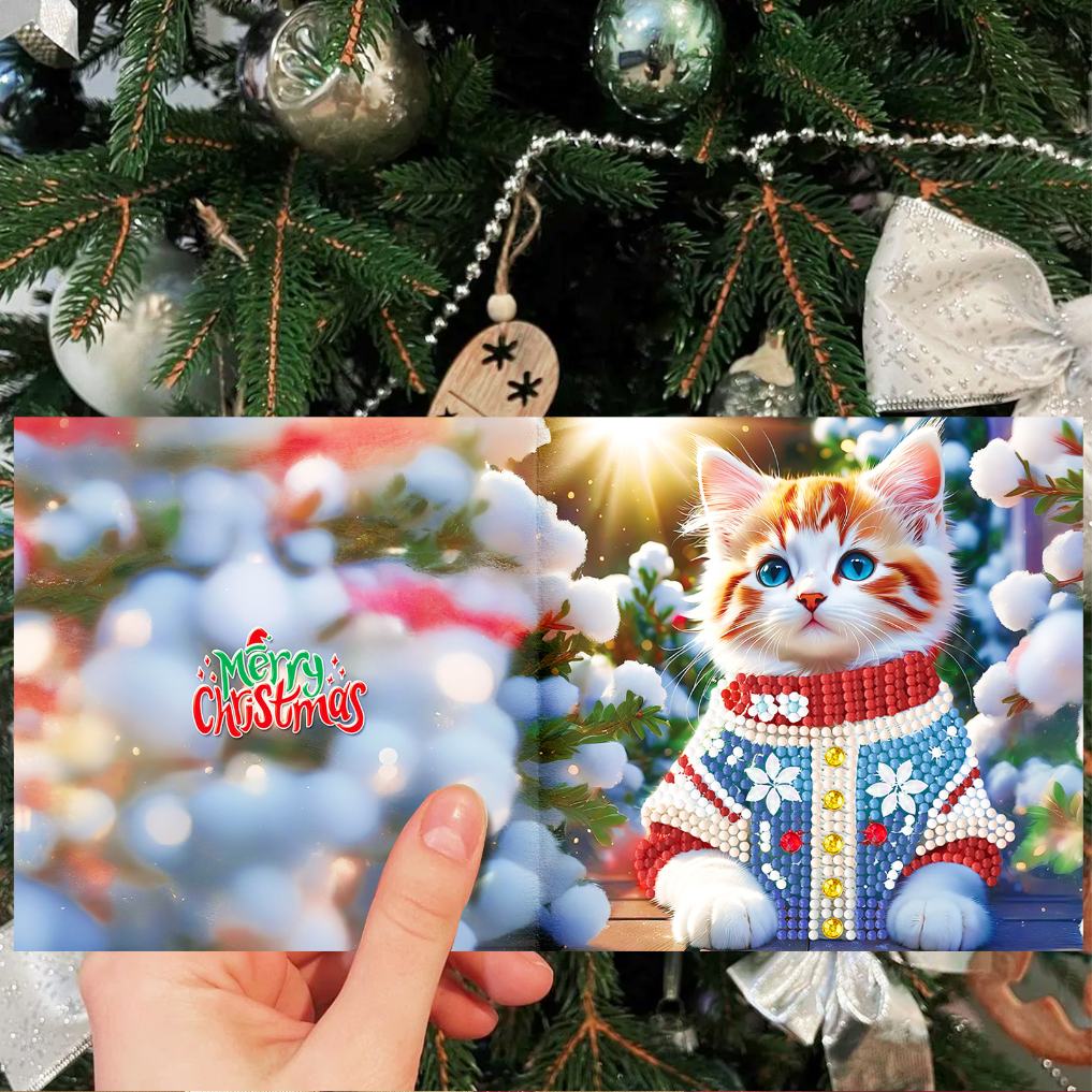 12 Kerstkaarten - Kerstman & Diertjes set - Image 7