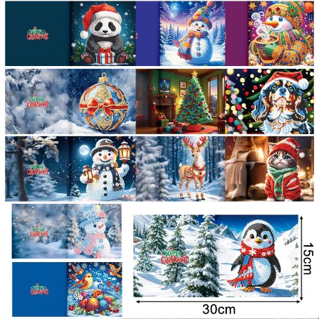 12 Kerstkaarten - Magische Kerst set - Image 2