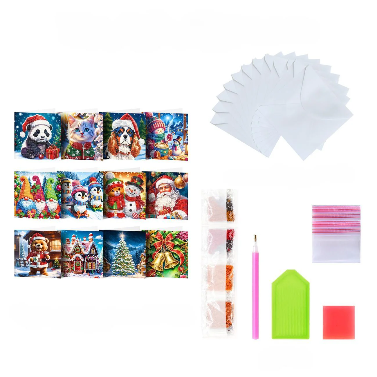 12 Kerstkaarten - Vrolijke Kerst set - Image 11