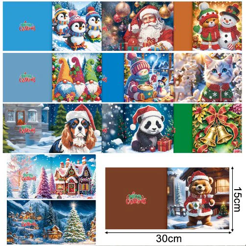 12 Kerstkaarten - Vrolijke Kerst set - Image 2