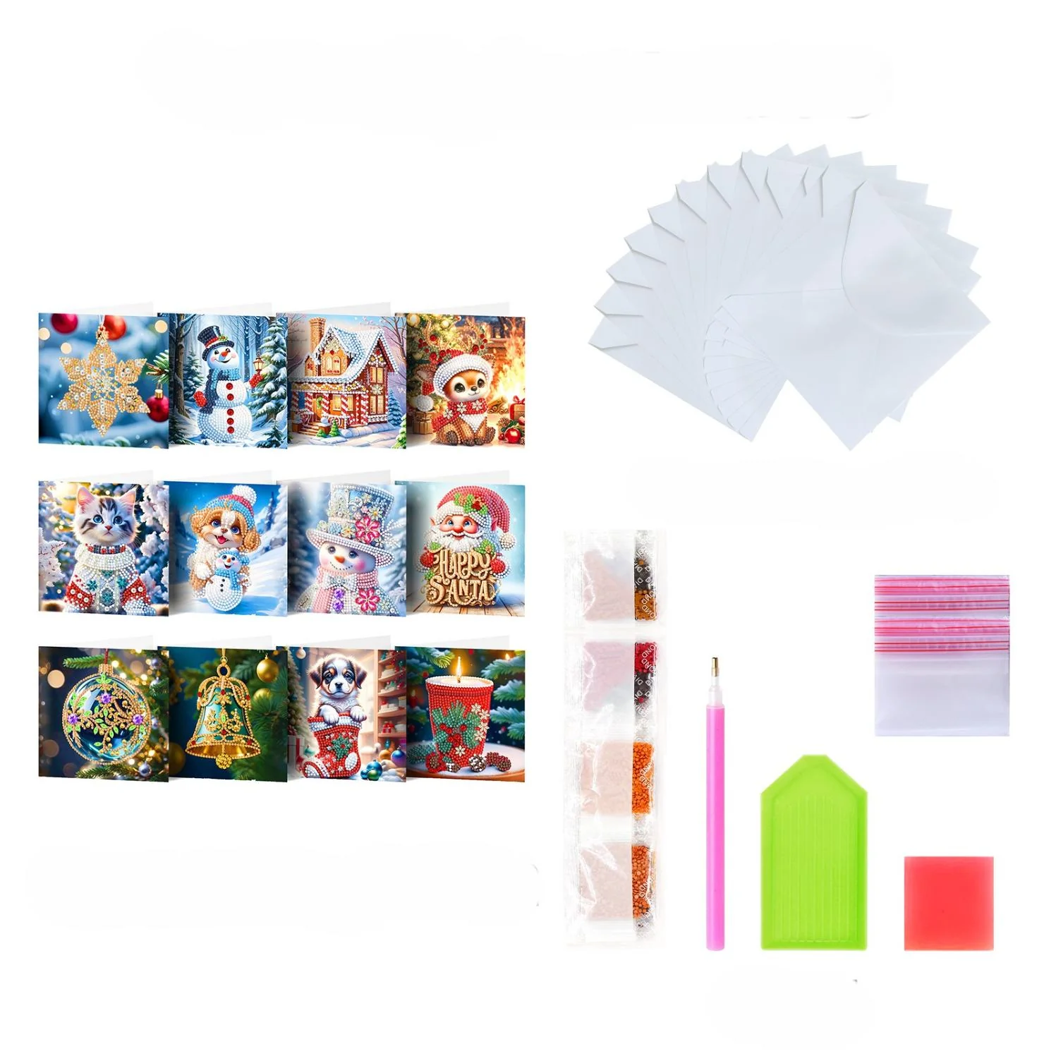 12 Kerstkaarten - Wintervrienden set - Image 11