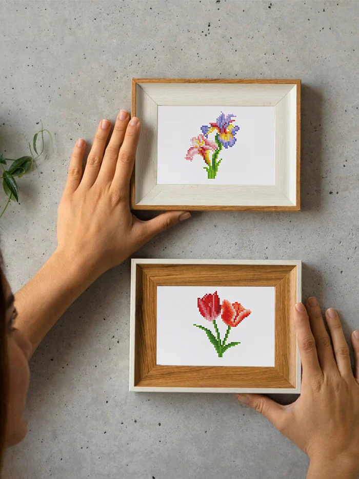12 Mini Diamond Paintings - Bloemenset - Image 9