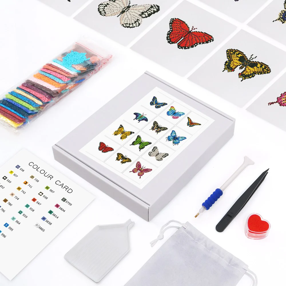 12 Mini Diamond Paintings - Vlinder set 2.0 - Image 4