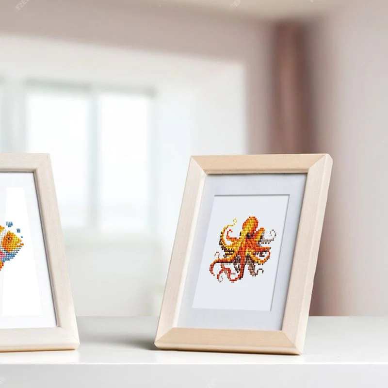 12 Mini Diamond Paintings - Vissen set - Image 9
