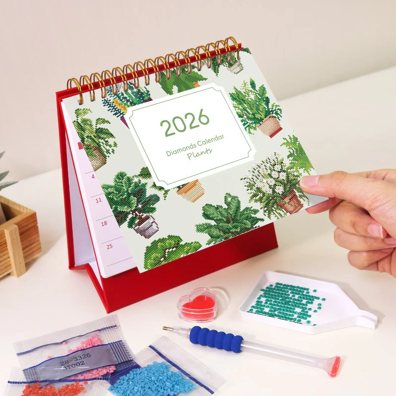 2026 Diamond Painting Bureaukalender - Planten Editie - Image 11