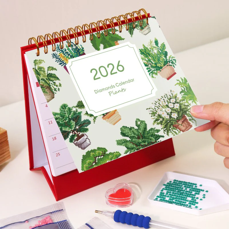 2026 Diamond Painting Bureaukalender - Planten Editie - Image 4