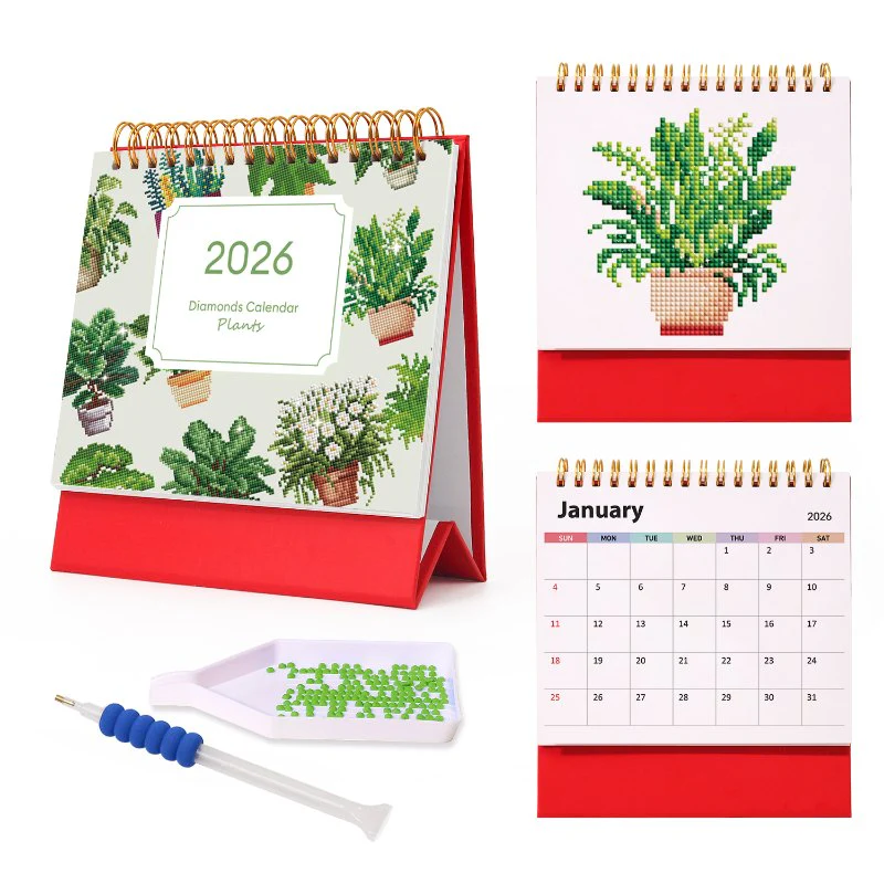 2026 Diamond Painting Bureaukalender - Planten Editie - Image 6