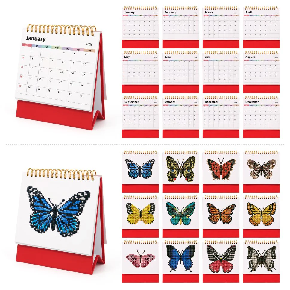 2026 Diamond Painting Bureaukalender - Vlinder Editie - Image 8