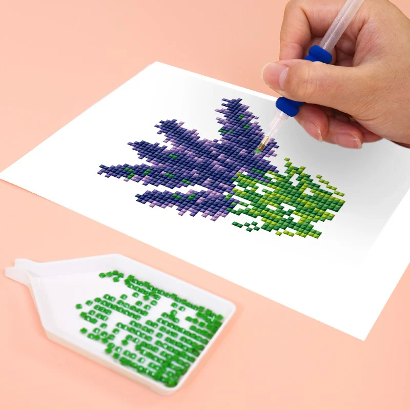 4 Mini Diamond Paintings - Bloemenset - Image 5