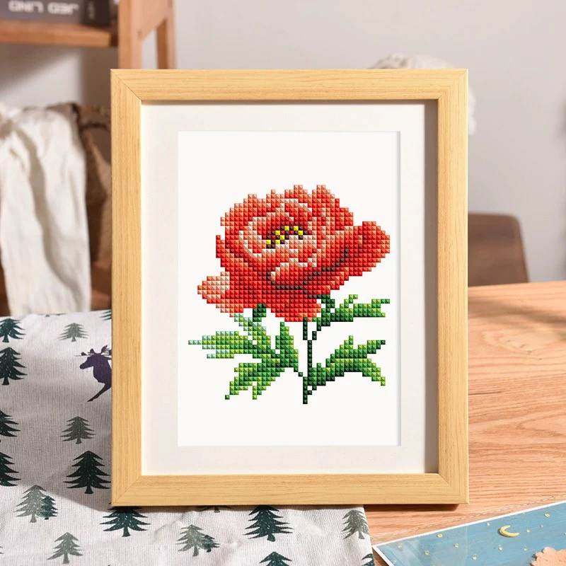 4 Mini Diamond Paintings - Bloemenset - Image 6