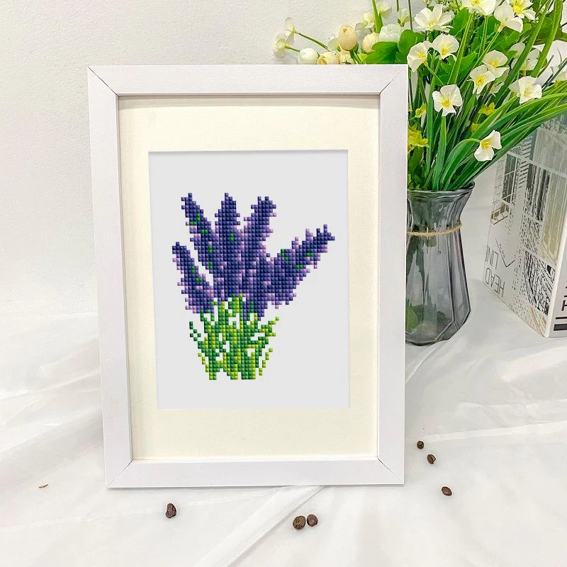 4 Mini Diamond Paintings - Bloemenset - Image 7