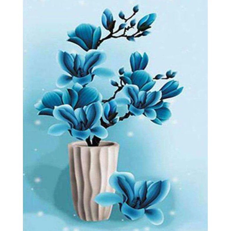 Blauwe Bloemen Vaas