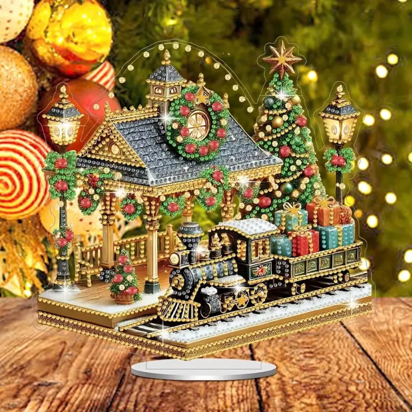 Diamond Painting Ornament - Kersttrein - Image 2
