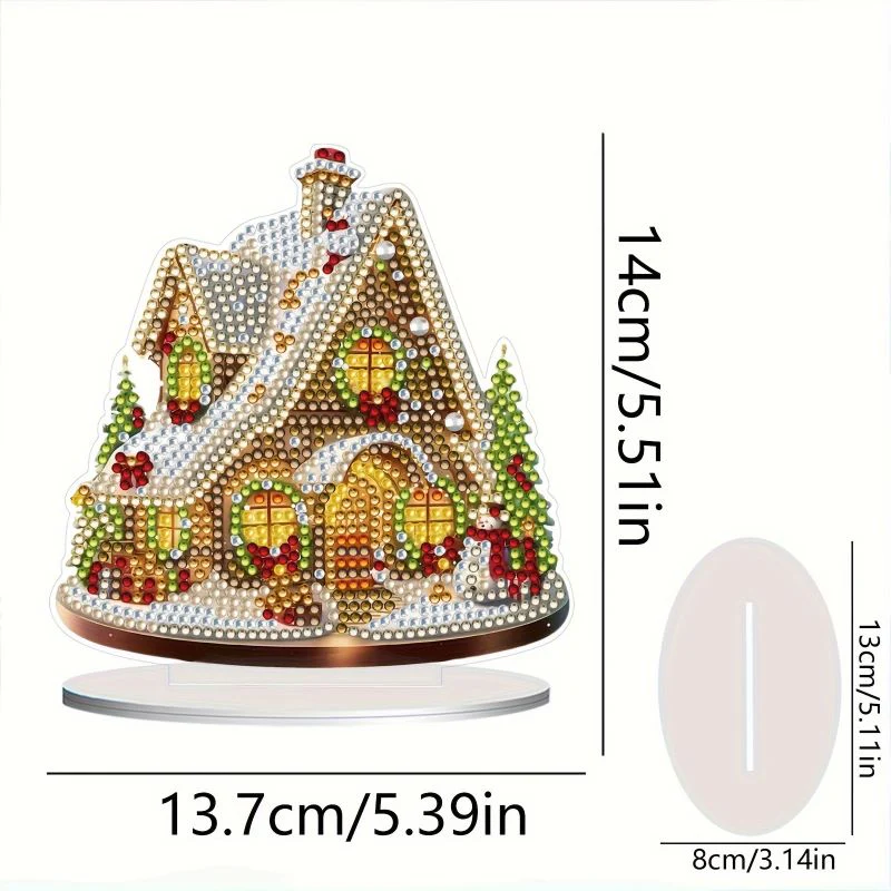 Diamond Painting Ornament - Kersthuis - Image 3