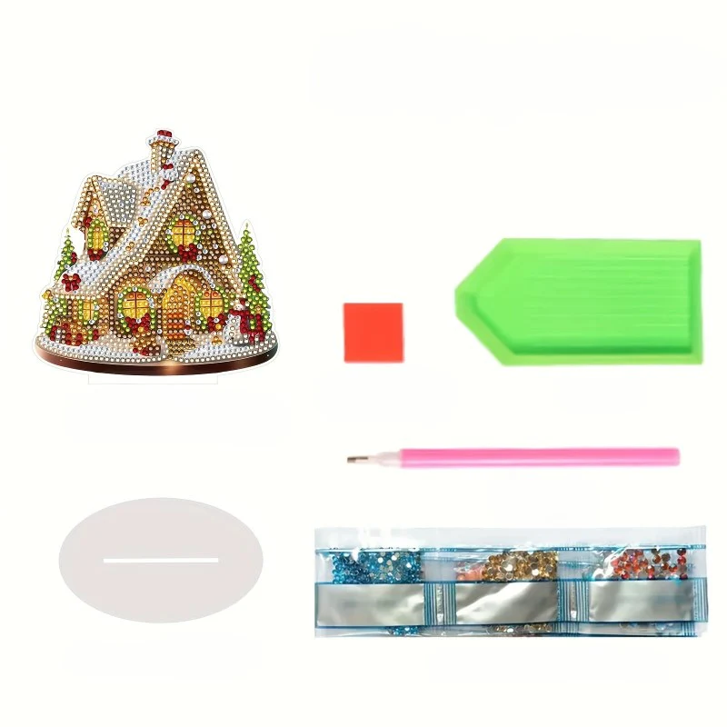Diamond Painting Ornament - Kersthuis - Image 4