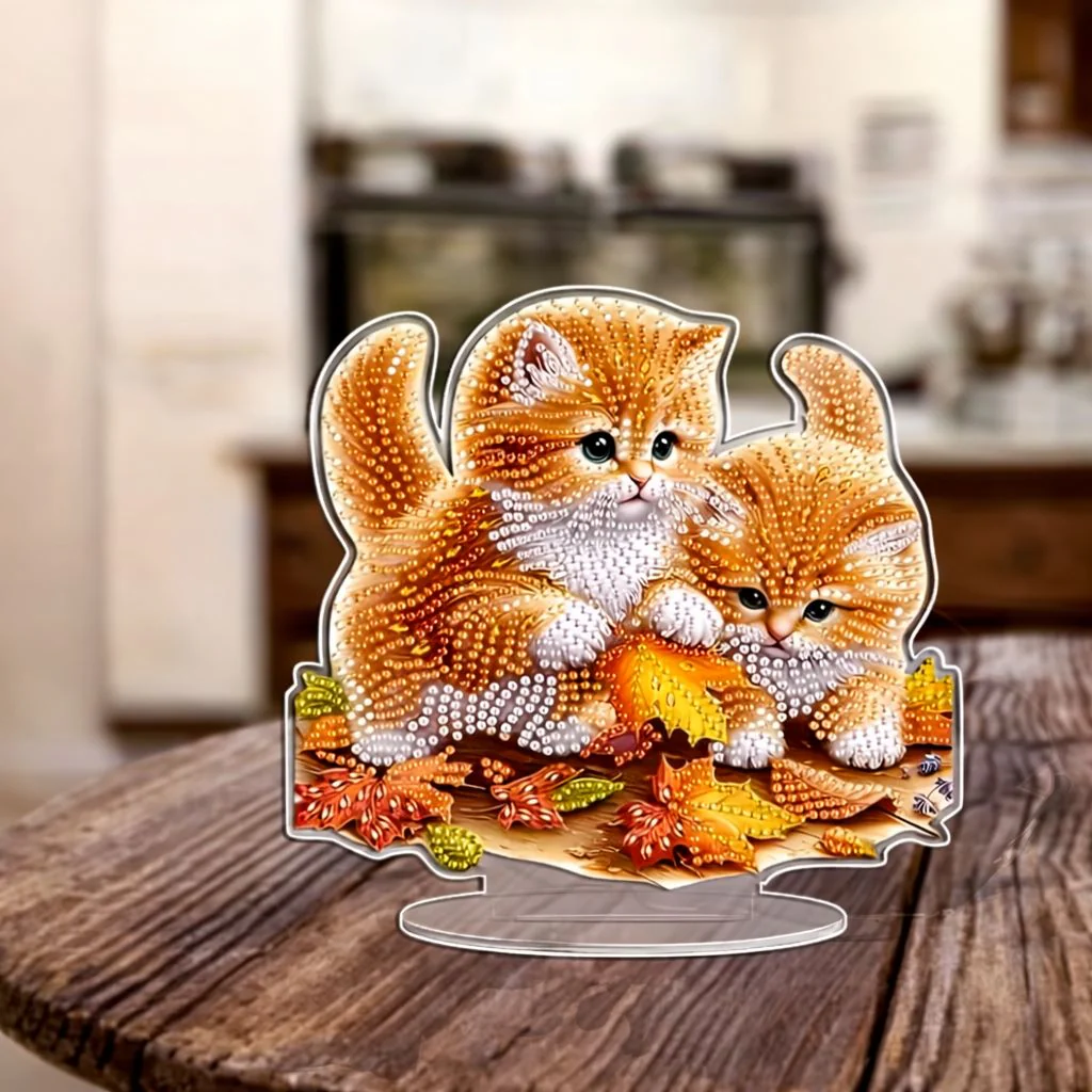 Diamond Painting Ornament - Oranje Kittens - Image 2