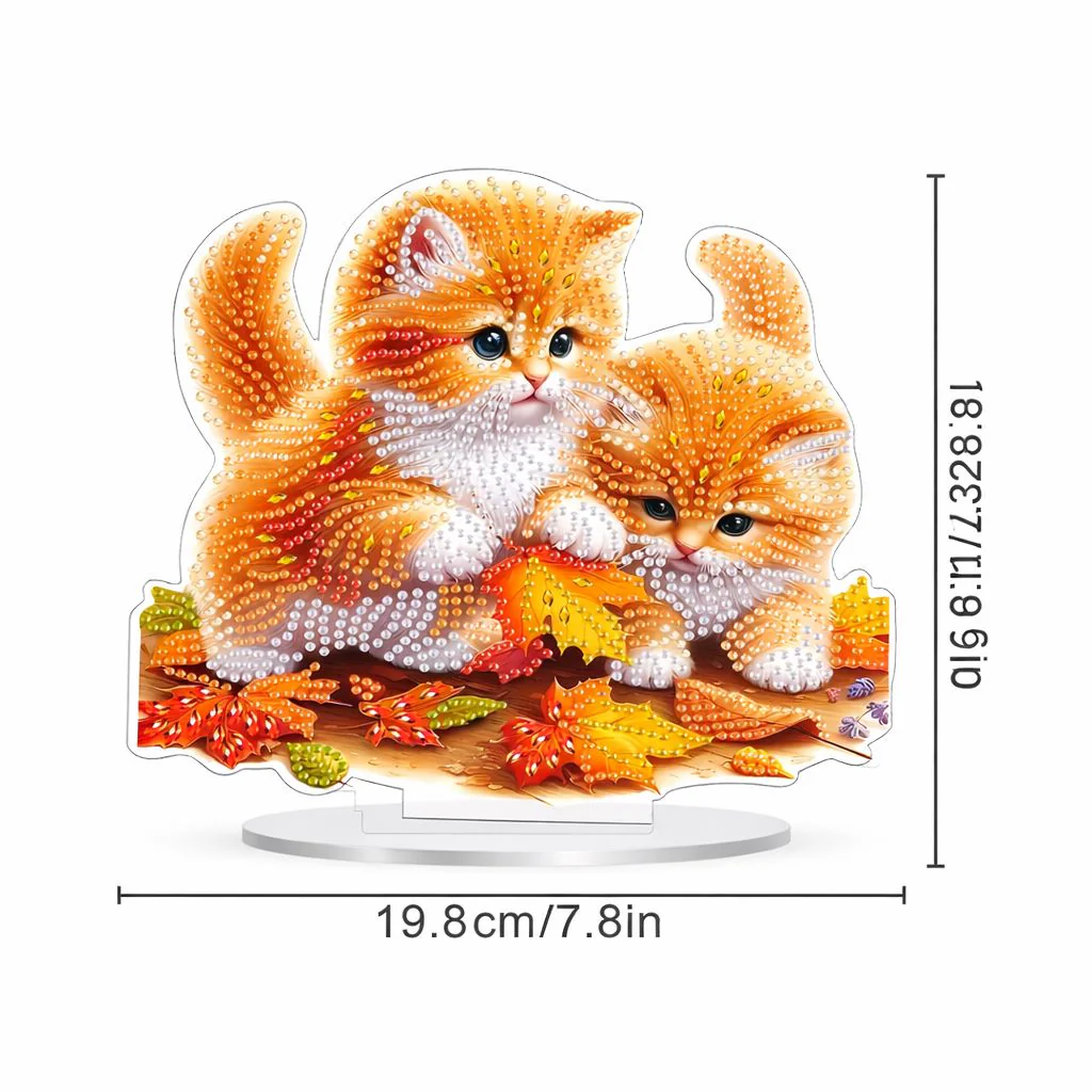 Diamond Painting Ornament - Oranje Kittens - Image 3