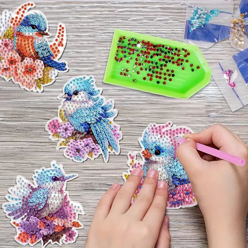 Diamond Painting Windgong set van 4 | Vogels - Image 5