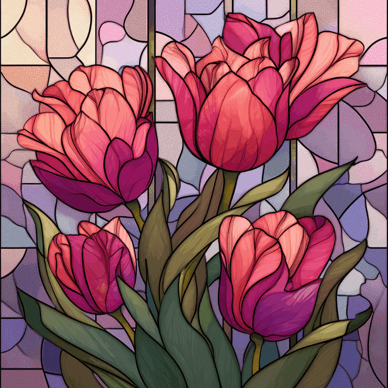 Glas-in-loodtulpen
