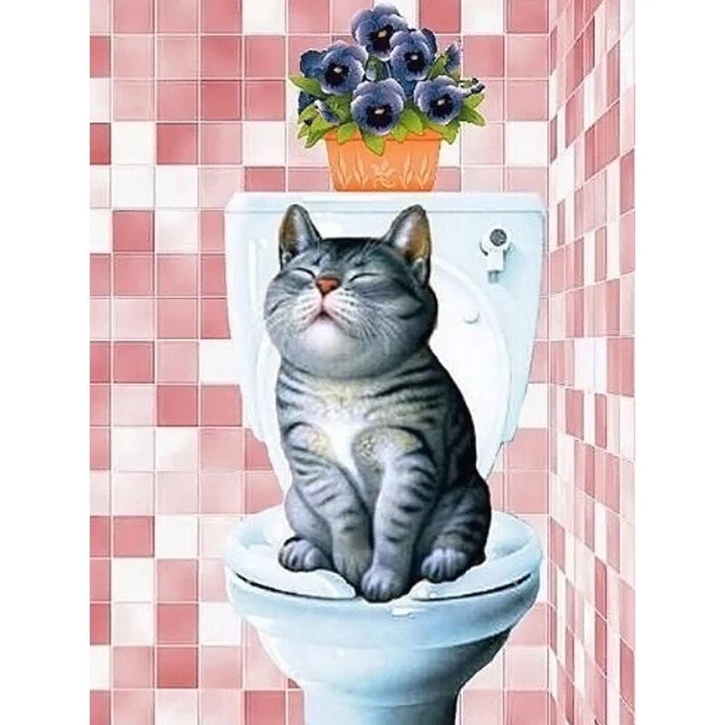 Kat Op Toilet