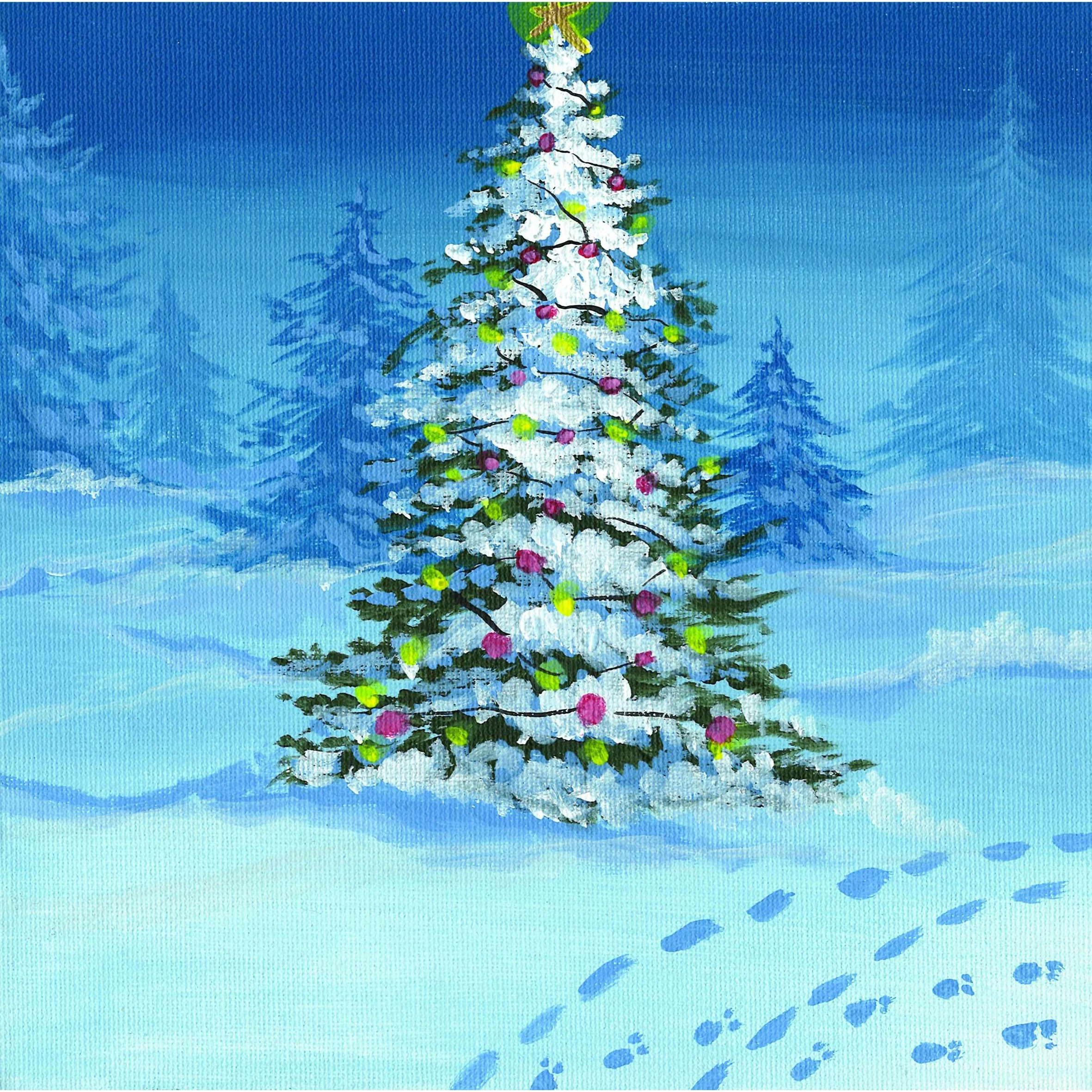 Kerstboom In bos