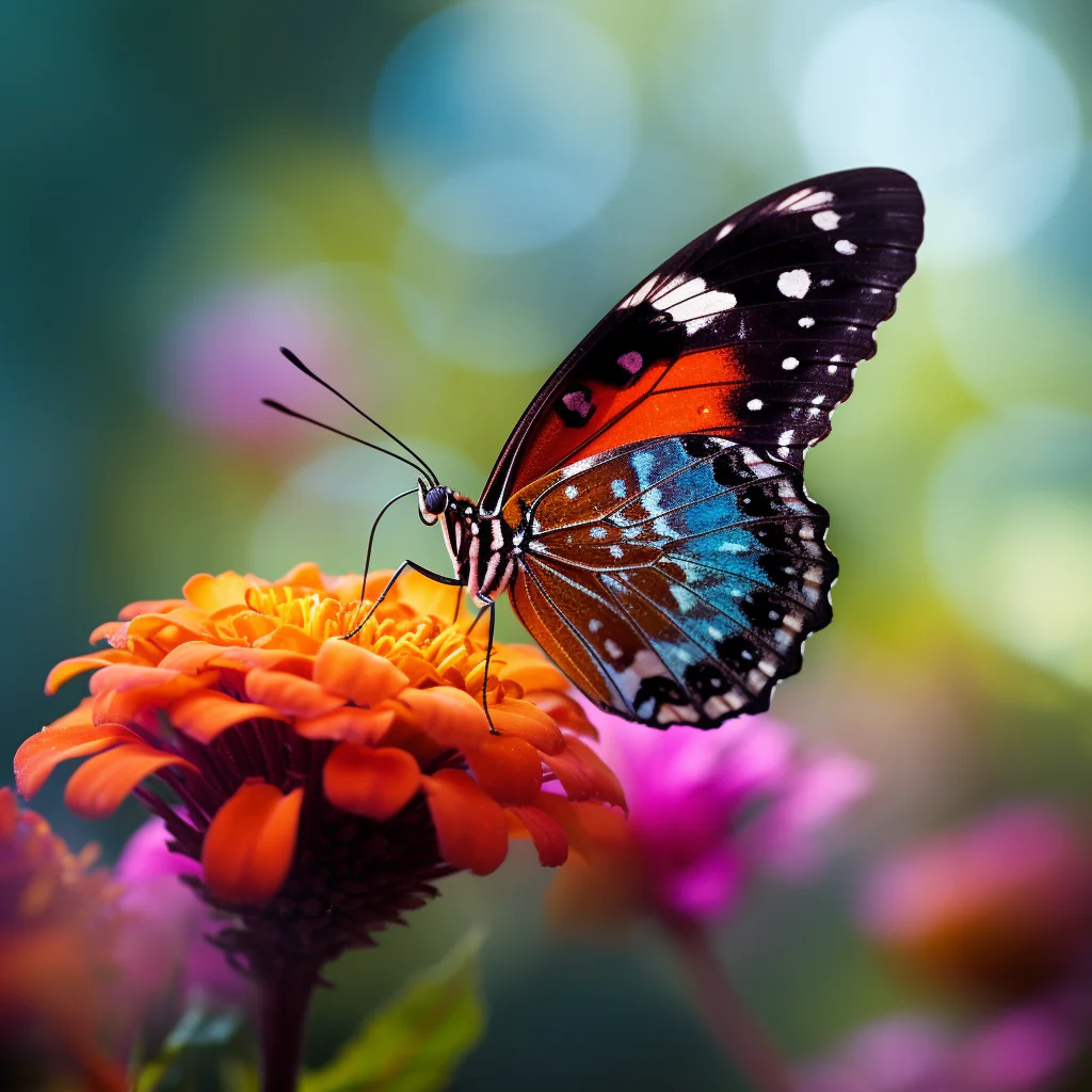 Vlinder op een bloem
