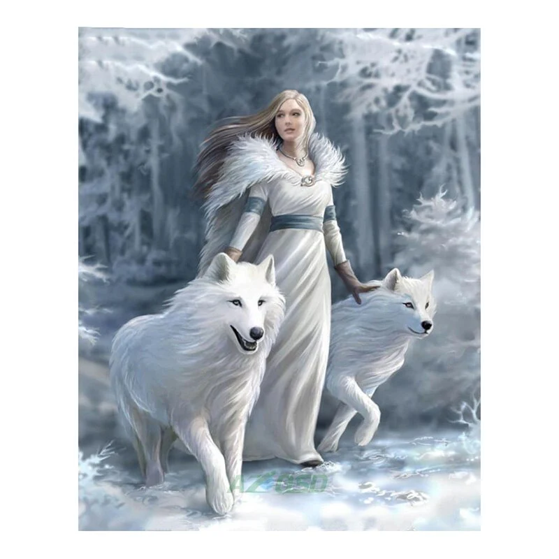 Wolf Vrouw Sneeuw