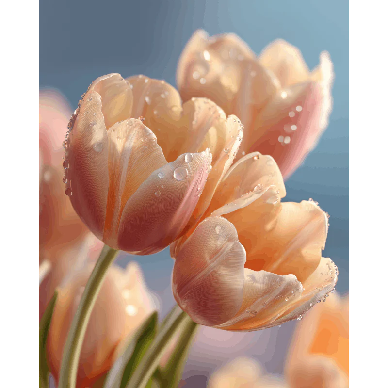 Zachtroze tulpen
